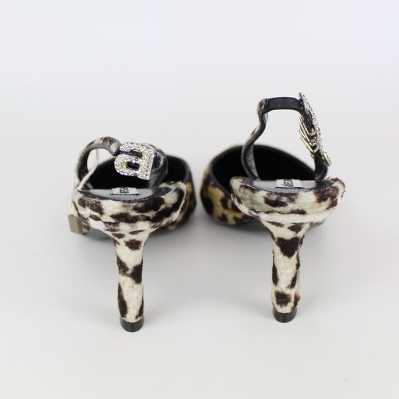 NEW Alexander Wang Leopard Slingback Heels | Bold Velvet Logo Pumps for Events - Picture 9 of 14
